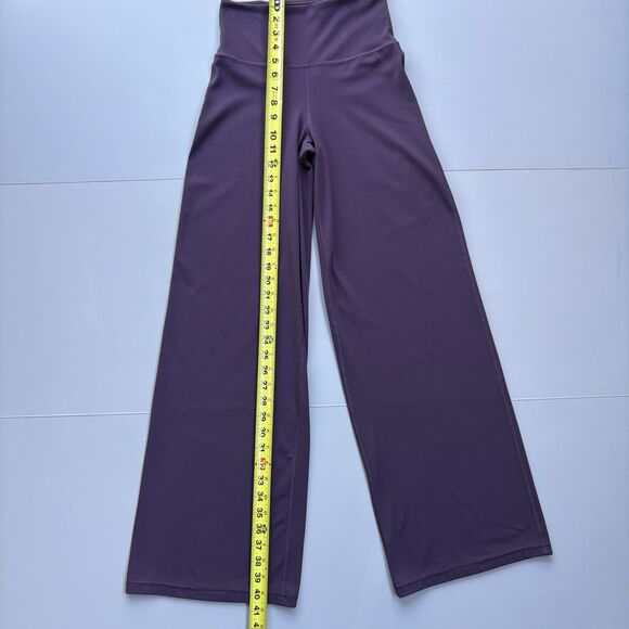 Athleta Elation Wide Leg Pant Size XS Purple High Rise Pull-On Stretch Yoga Soft - Picture 8 of 16